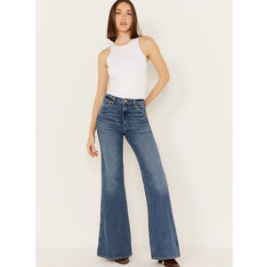 NWT‎ Wrangler Women's Wanderer Dark Wash High Rise Stretch Flare Jeans Size 26